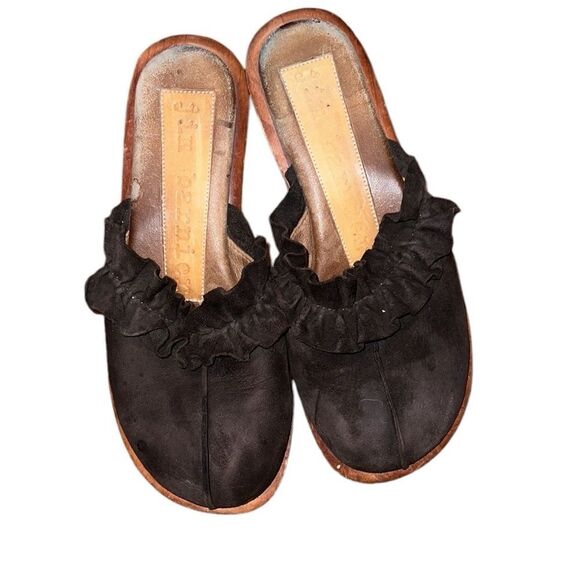 Jim Barnier Brown Suede Mules Size 6 - Picture 2 of 6